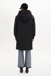 Parka en nylon Noir vue portée de dos