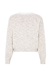 Women wool sweater exclusive model Ecru back view