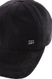Velvet cap Black details view 1