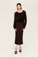 Cardigan lurex femme Raye noir/bronze vue de détail 1