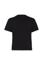Short-Sleeved Crew Neck T-Shirt Black back view