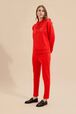 Sweat à capuche logo Sonia Rykiel femme Rouge vue portée de face