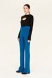 Women Plain Flare Pants Prussian blue details view 3