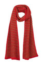 Écharpe lurex femme Rouge/or vue de dos