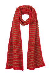 Women Lurex Scarf Red/gold back view