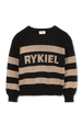 Golden Glow Sweater Striped black/gold front view