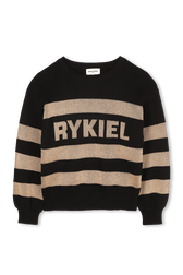Golden Glow Sweater Striped black/gold front view