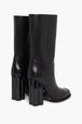 Bottes mi-hautes en cuir noir Noir vue de dos
