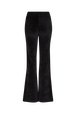 Pantalon coupe flare en velours Noir vue de dos