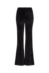 Pantalon coupe flare en velours Noir vue de dos