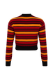 Wool and Cashmere Striped Jumper Striped red/orange back view