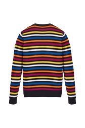 Women Iconic Multicolor Striped Sweater Multico iconic striped back view