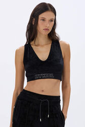 Velvet Brassiere Black details view 2
