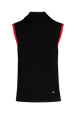 Women Viscose Tank Top with Coloured Armhole Black front view