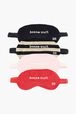 Women Velvet Night Mask Striped black/khaki details view 2