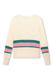 Cardigan motifs ajourés Ivoire vue de dos