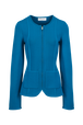 Women Milano Knitted Jacket Prussian blue front view