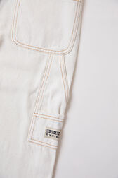 Pantalon cargo droit fille toile - BONTON x Sonia Rykiel Creme vue de détail 4