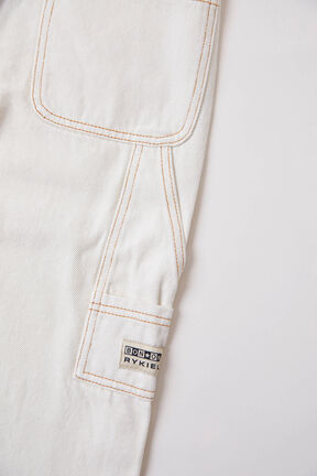 Pantalon cargo droit fille toile - BONTON x Sonia Rykiel Creme vue de détail 4