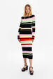 Women Multicolor Striped Maxi Dress Black details view 1