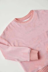 Velvet Girl Long Sleeve Sweater Pink details view 3