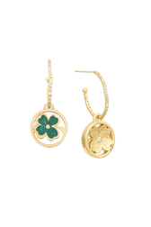 Golden Medals Lucky Clover earrings Gold details view 2