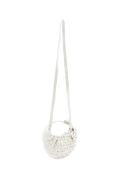 Sac Domino mini en cuir et studs Blanc vue de dos