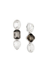 Earrings Superchromatic Rhodium Rhodium/black details view 1