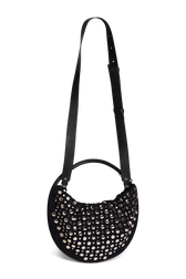 Sac Domino médium en nylon et studs Noir vue de dos