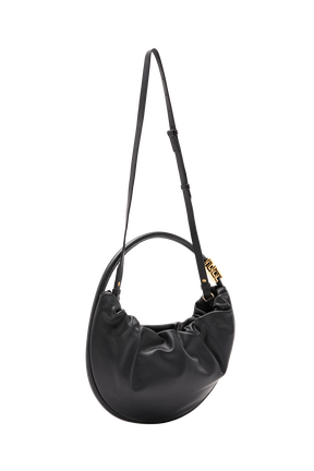 Sac domino medium en cuir Noir vue de dos