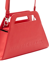 Sac trapèze "Mon Sac Rykiel"  en faux cuir végan Rouge vue de détail 1