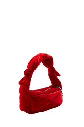 Baguette Demi-Pull velvet bag Red back view