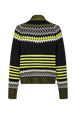 Pull Fair Isle en laine et lurex Acide vue de dos