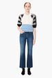 Jean 5-pockets St Germain Baby blue front worn view