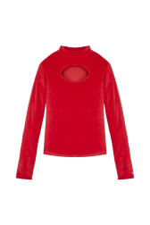 Top Velours Goutte Rykiel Rouge vue de face