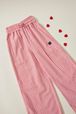 Pantalon fille rayé Rouge/blanc vue de dos
