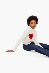 Sonia Rykiel Heart Turtleneck White details view 2