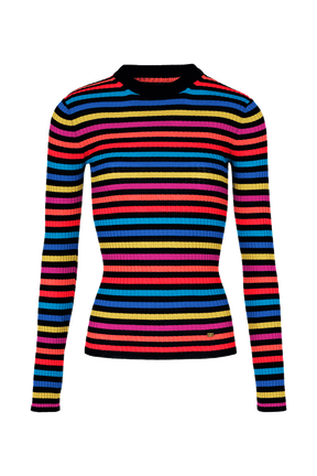Pull chaussette rayé femme Multico raye rf vue de face