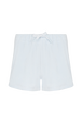 Short en velours femme Baby blue vue de face
