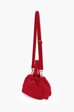 Sac velours mini femme Rouge vue de dos