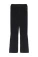 Women Velvet Flare Pants Black front view