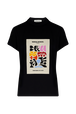 T-shirt coton femme Noir vue de face