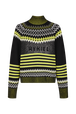 Pull Fair Isle en laine et lurex Acide vue de face