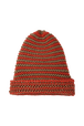 Bonnet lurex femme Rouge/or vue de face