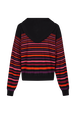 Striped woolen hoodie Striped multico back view