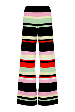 Pantalon à jambes larges femme Noir vue de face