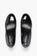 Escarpins en cuir verni noir avec talons à strass Noir vue de détail 4