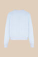 Women Velvet Sweatshirt Baby blue back view