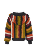 Blouson laine bouclette femme Multico raye crea vue de dos