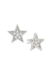 Boucles d'oreilles Starlight Rhodium vue de dos